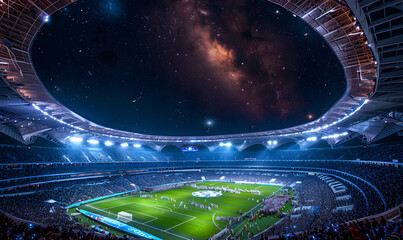 football-themed graphic and photo for advertising