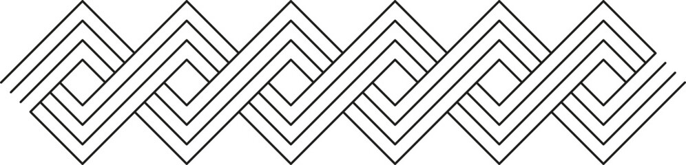 Line wave ornament. Seamless wave.