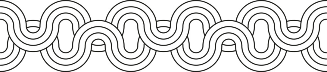 Line wave ornament symbol. Wave sign. Linear sign.