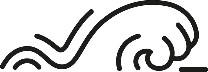 Wave icon. Surface icon. Linear style.