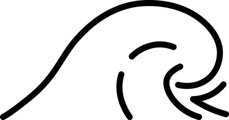 Tsunami icon. Linear style. Wave icon.