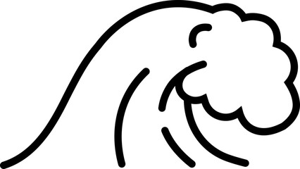 Wave icon. Linear style. Water symbol.