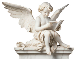 PNG Cupid Greek sculpture person reading archangel statue human.