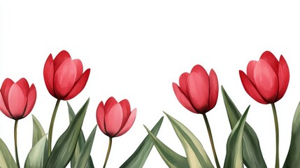 Tulip flower clipart, watercolor illustration with soft pink bloom, isolate on white background, pastel bokeh highlights for a springtime feel