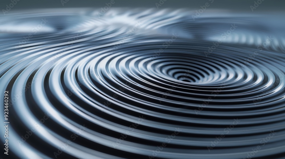 Poster an elegant pattern with a series of concentric lines creating a ripple effect.