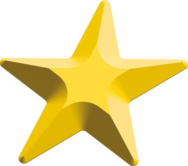 golden star isolated on white background