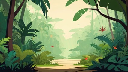 simple background of quiet forest 