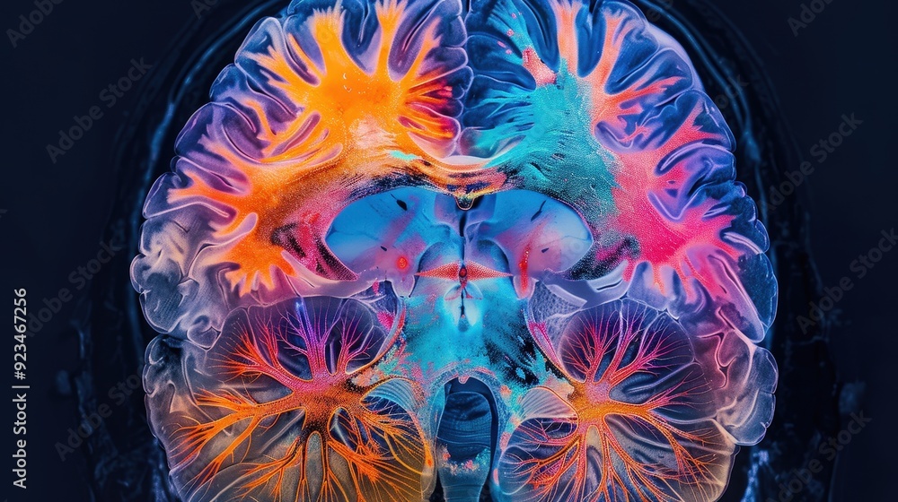 Wall mural Brain regions involved in creativity and the neuroscience of artistic expression