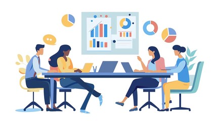 Collaborative Office Environment Showcases Colleagues Engaged in Intense Research and Dynamic Discussion for Their Next Project, Fostering Creativity and Teamwork.