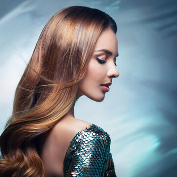 perfil mujer sirena