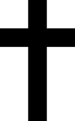 Cross icon. Christian symbol. Silhouette style.