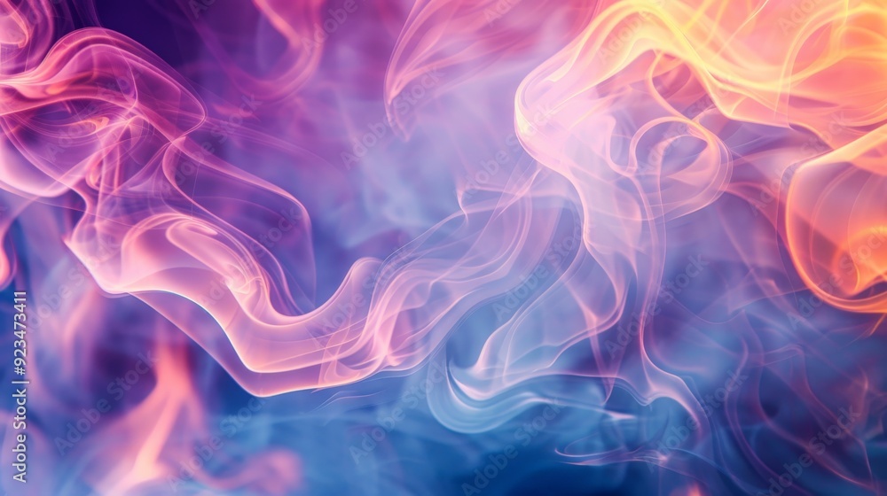 Fototapete This image features ethereal swirls of color blending together to form a smoky and dreamy design, adding a touch of mystery and intrigue to any creative project or background.