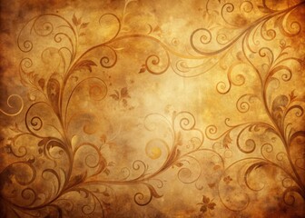 Warm, earthy vintage umber watercolor background with organic textured swirls, creating a timeless, nostalgic design element for elegant and sophisticated visual compositions.