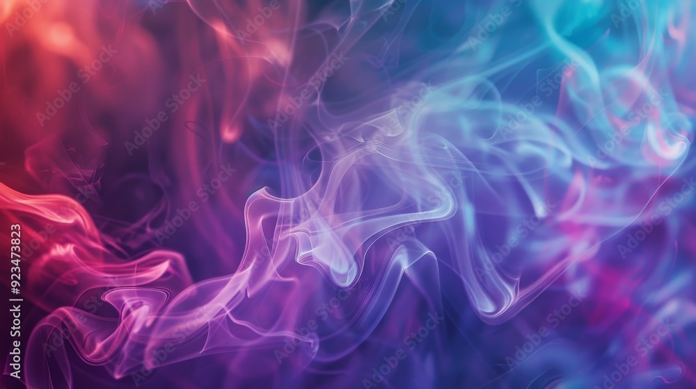 Aufkleber a vibrant image featuring swirls of red, blue, and purple, creating an abstract visual effect with a