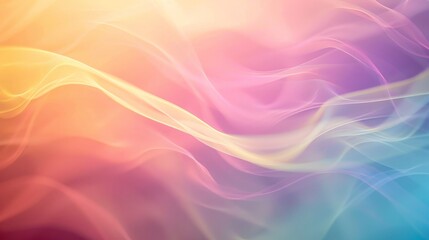 Obraz premium This image presents soft pastel abstract waves, blending gentle colors in a serene and calm composition, perfect for creating a peaceful and soothing ambiance.