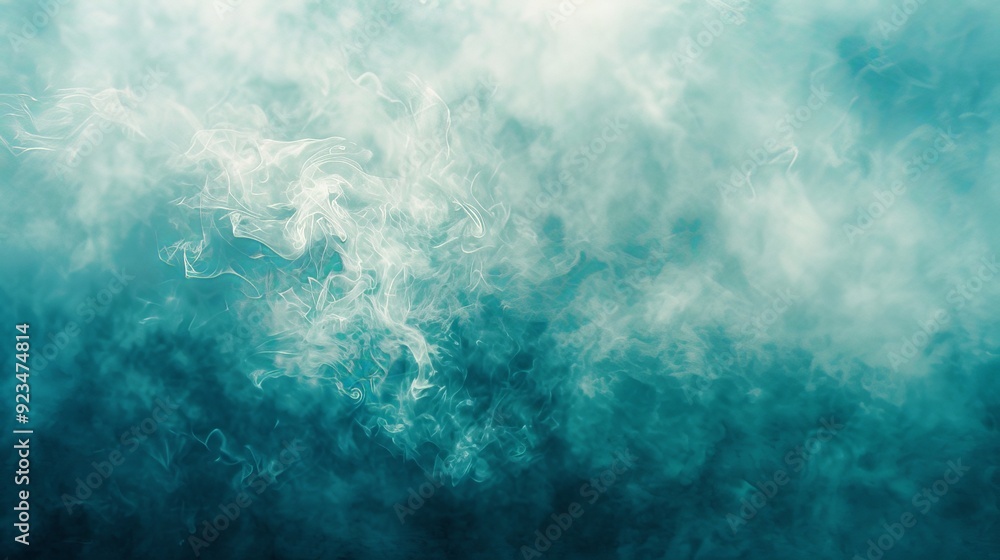 Aufkleber this image showcases soft blue and white wisps of smoke drifting through the air, creating a soothin