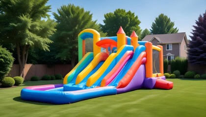 kids bouncy castle at a party