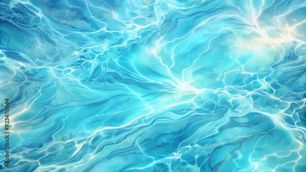 Poster vibrant azure abstract background featuring a serene, marbled texture with a soothing gradient effec