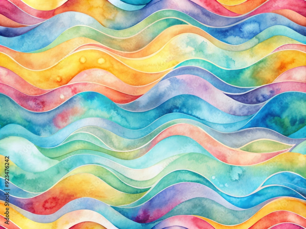 Poster vibrant abstract watercolor background featuring flowing water design with soft blended colors and o