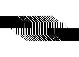 Striped vector stripe with transition. Abstract background of broken black lines on a white background with space for text. Modern design element. Sports pattern. Modern vector frame. Vector stripe. b