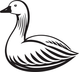 Snow Goose vector silhouette illustration