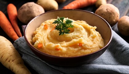Mixed Root Vegetable Mash Blend of turnips carrots swede parsnips mash