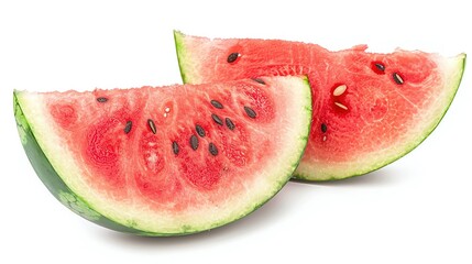 Watermelon wedge, single object, Di-cut PNG style, isolated white background