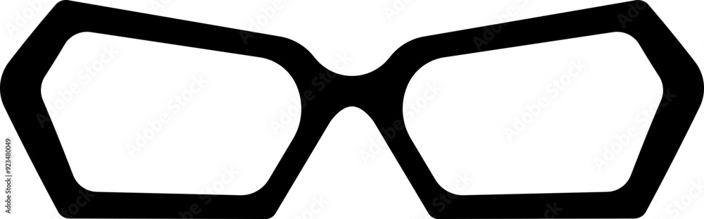 Poster eye glasses icon. silhouette icon.