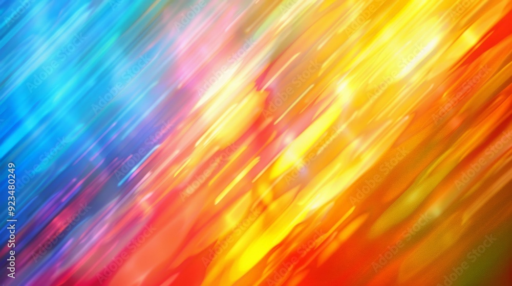 Aufkleber an abstract image showcasing multicolored light streaks in vibrant hues of rainbow colors, represent