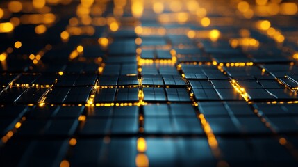 Obraz premium Abstract pattern of glowing squares