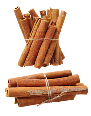 Cinnamon on a white background