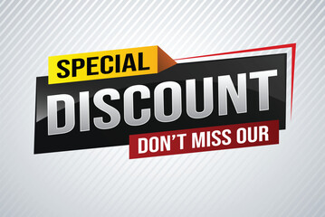 discount special offer poster dont miss out banner graphic design icon logo sign symbol social media website coupon

