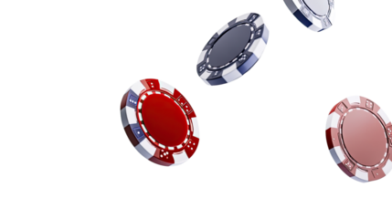 Poker chips transparent background