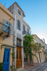 greece old capital nafplion streets shops churches castle and colorful houses quiet hours tourist destination