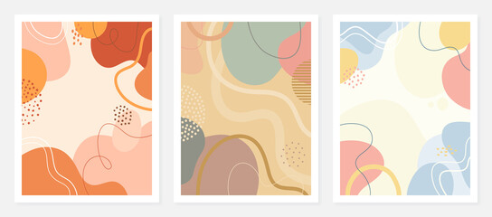 line art drawing with abstract shape. background for design.