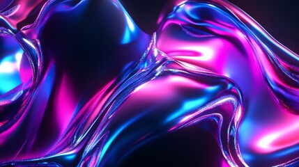 Abstract Neon Liquid