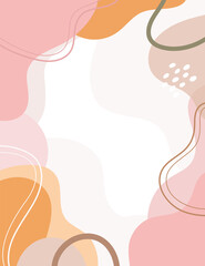 line art drawing with abstract shape. background for design.