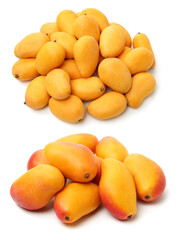 mangos on a white background 