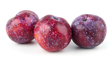 Obraz premium Plum whole, single object, Di-cut PNG style, isolated white background