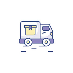 Fast Delivery icon design with white background stock illustration