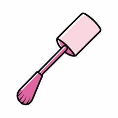 Pink nail polish brush stock illustration