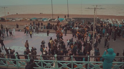 Brighton, UK. 31st March 2023. Little Jamal refugee in town