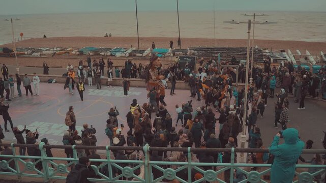 Brighton, UK. 31st March 2023. Little Jamal refugee in town