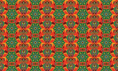 African ethnic native pattern.Traditional kente,ankara,kitenge,chitenge,capulana african wax print fabric pattern.Abstract vector motif pattern.For fabric,clothing,blanket,carpet,woven,wrap,decoration