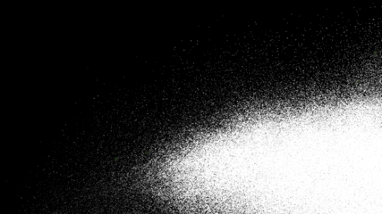 Transparent distressed white grainy texture with dust overlay textured. Grainy noise particles and snow effect on a black background.