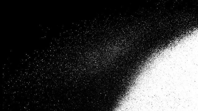 Transparent distressed white grainy texture with dust overlay textured. Grainy noise particles and snow effect on a black background.