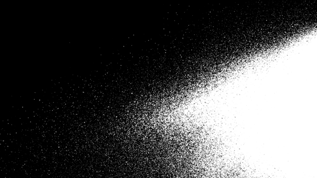 Transparent distressed white grainy texture with dust overlay textured. Grainy noise particles and snow effect on a black background.