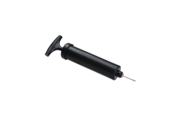 black air pump for sports balls isolated on white background