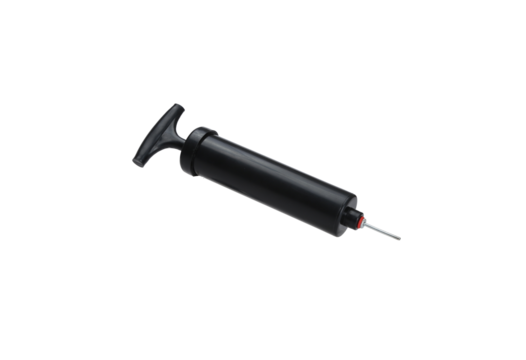 black air pump for sports balls isolated on white background