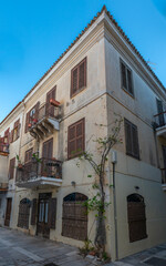 greece old capital nafplion streets shops churches castle and colorful houses quiet hours tourist destination